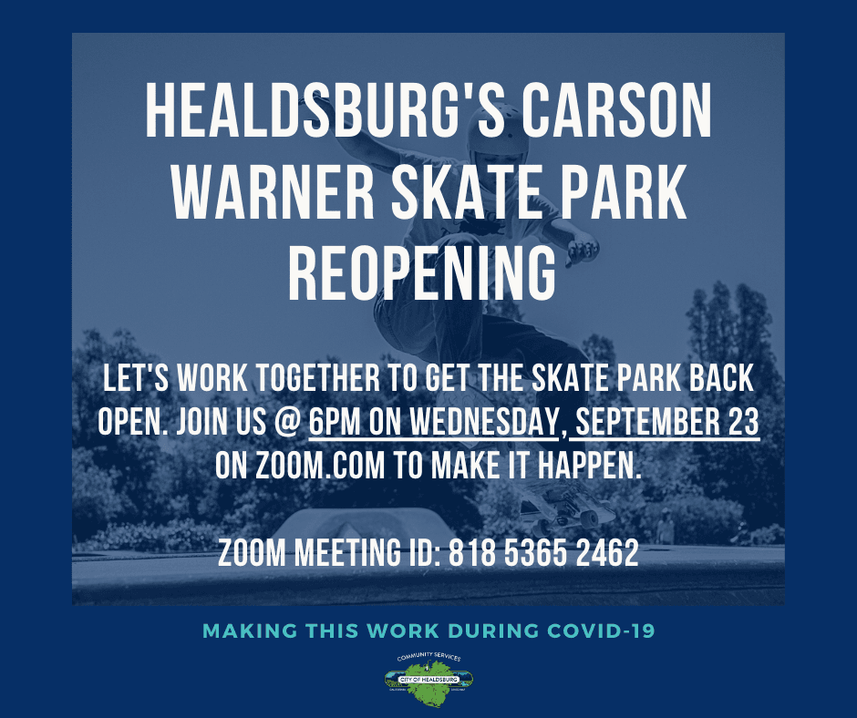Skate Park Reopening Meeting FB Post