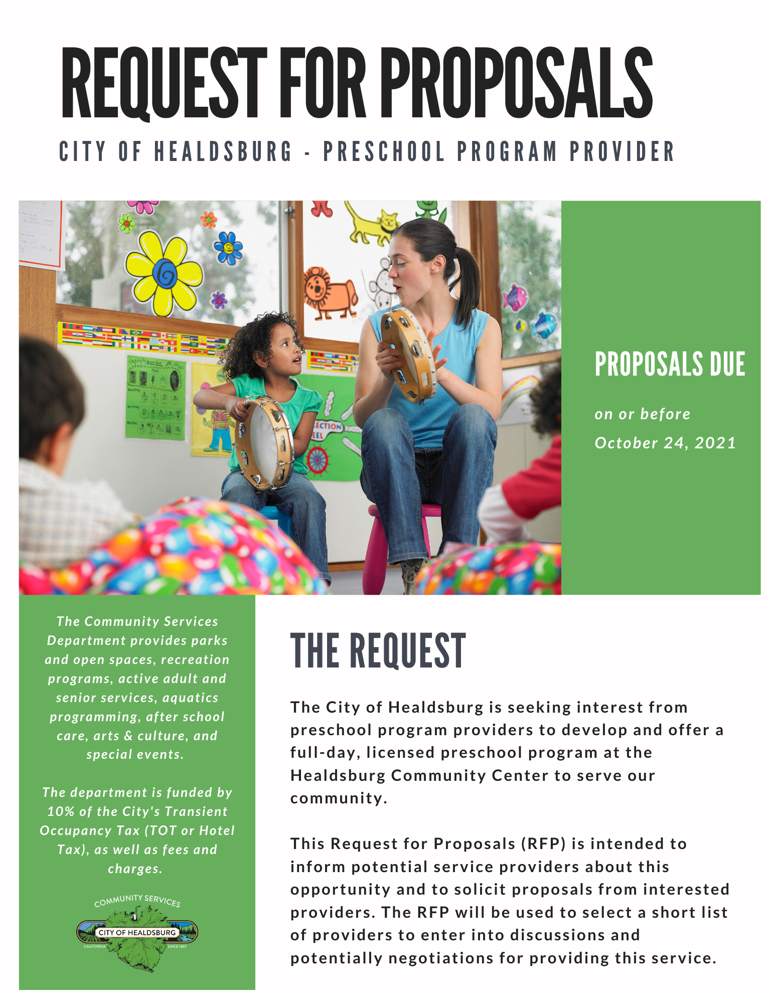Preschool Program Request for Proposals