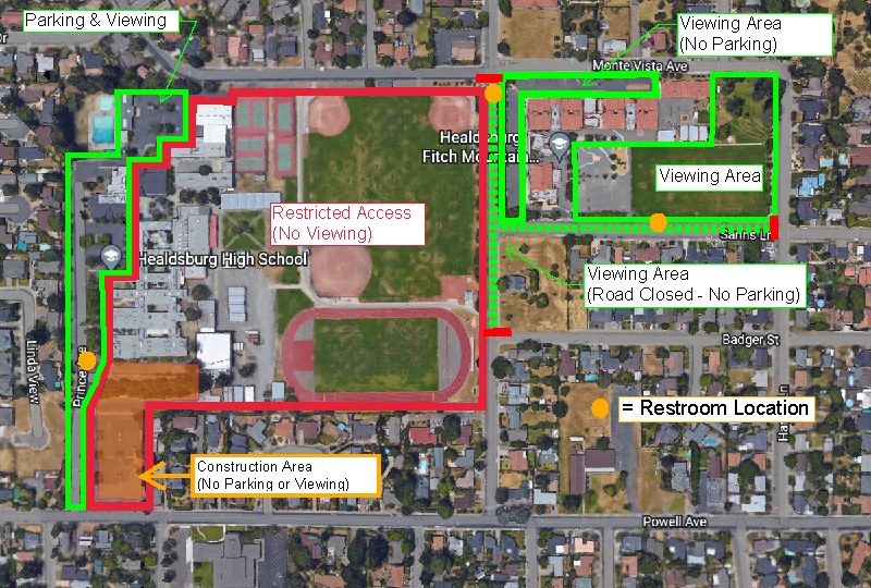 2025 Healdsburg July 4 Fireworks Viewing Areas